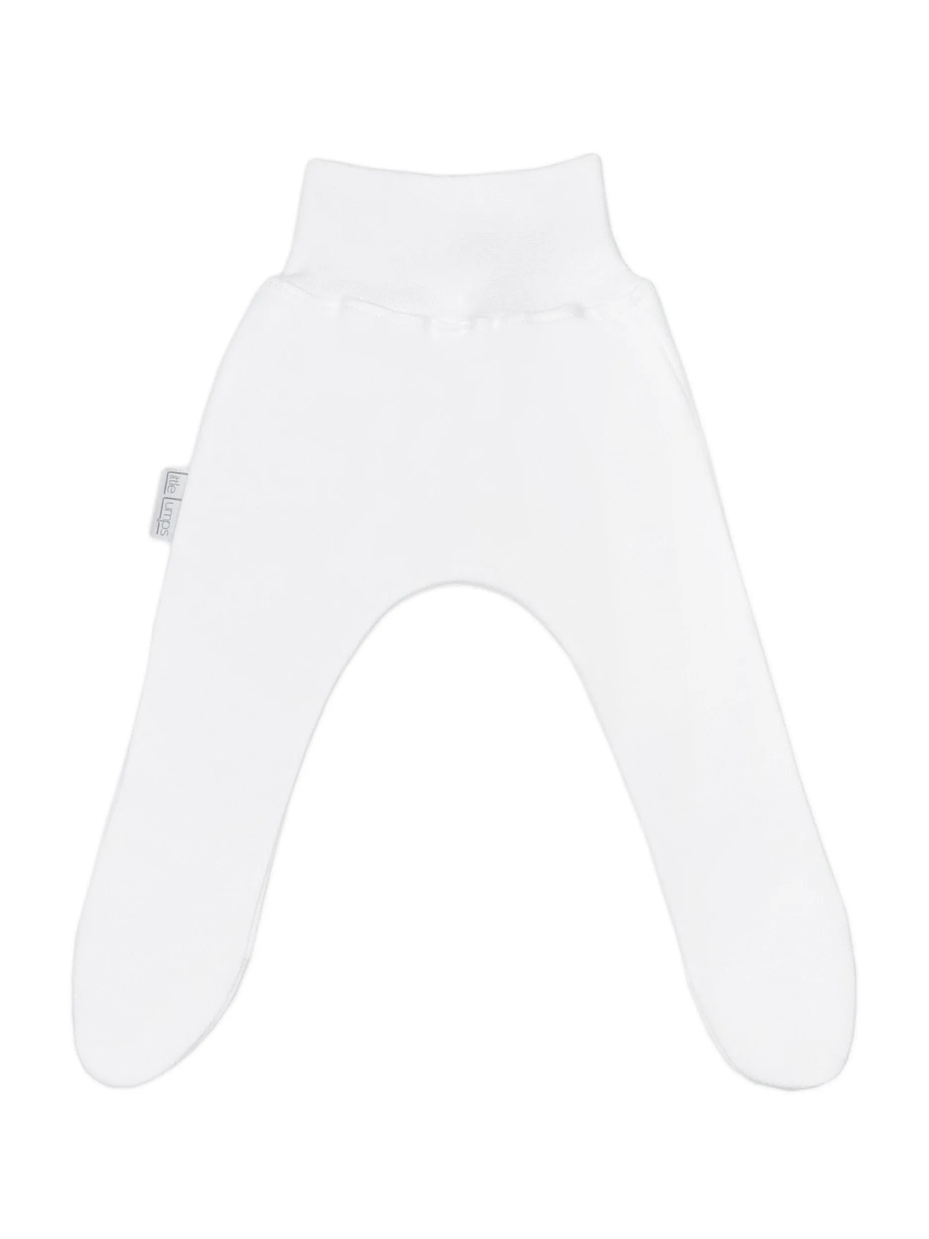 100% Cotton Footed Leggings - White