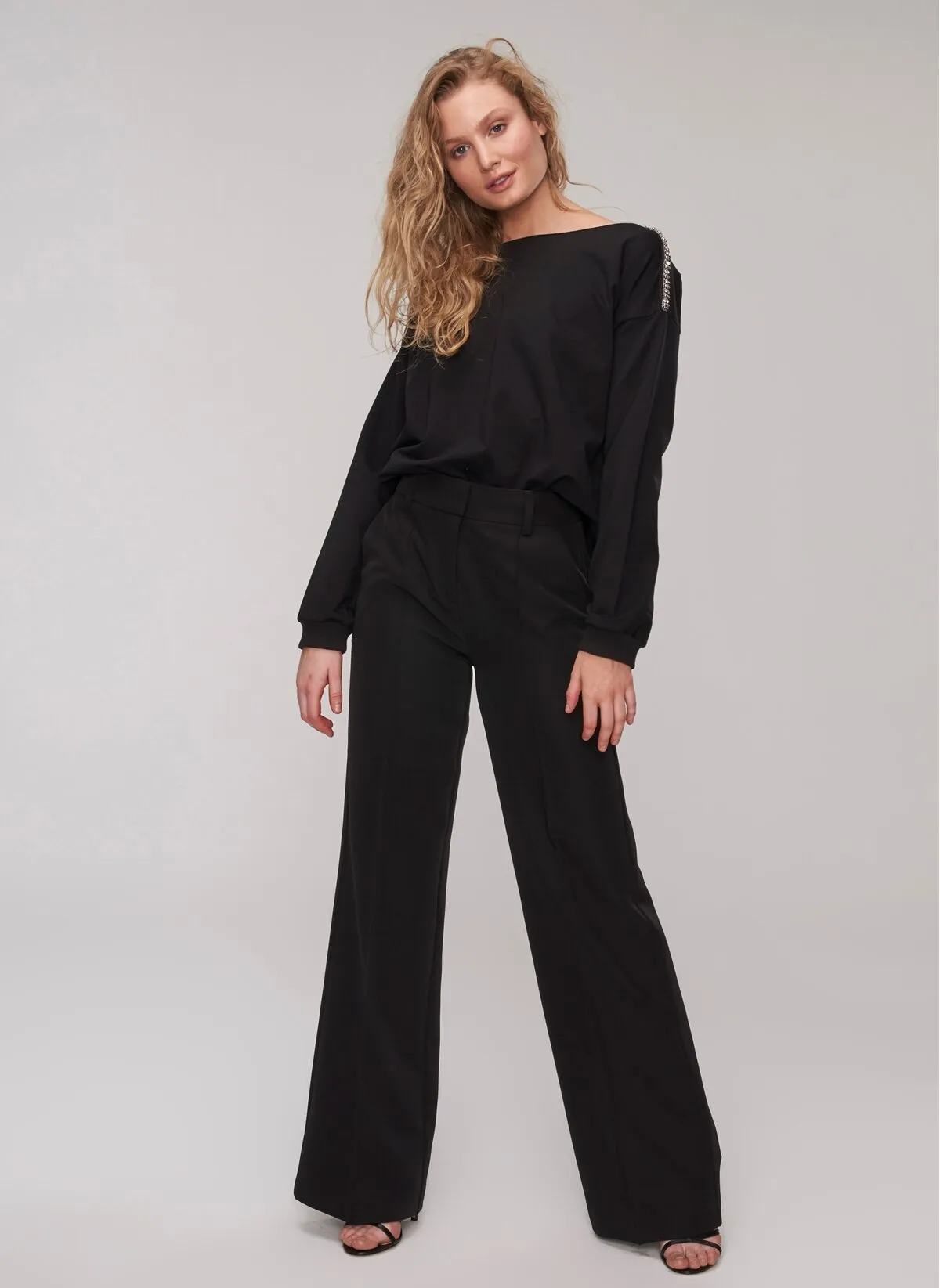 13741 Black Wide Leg Trousers