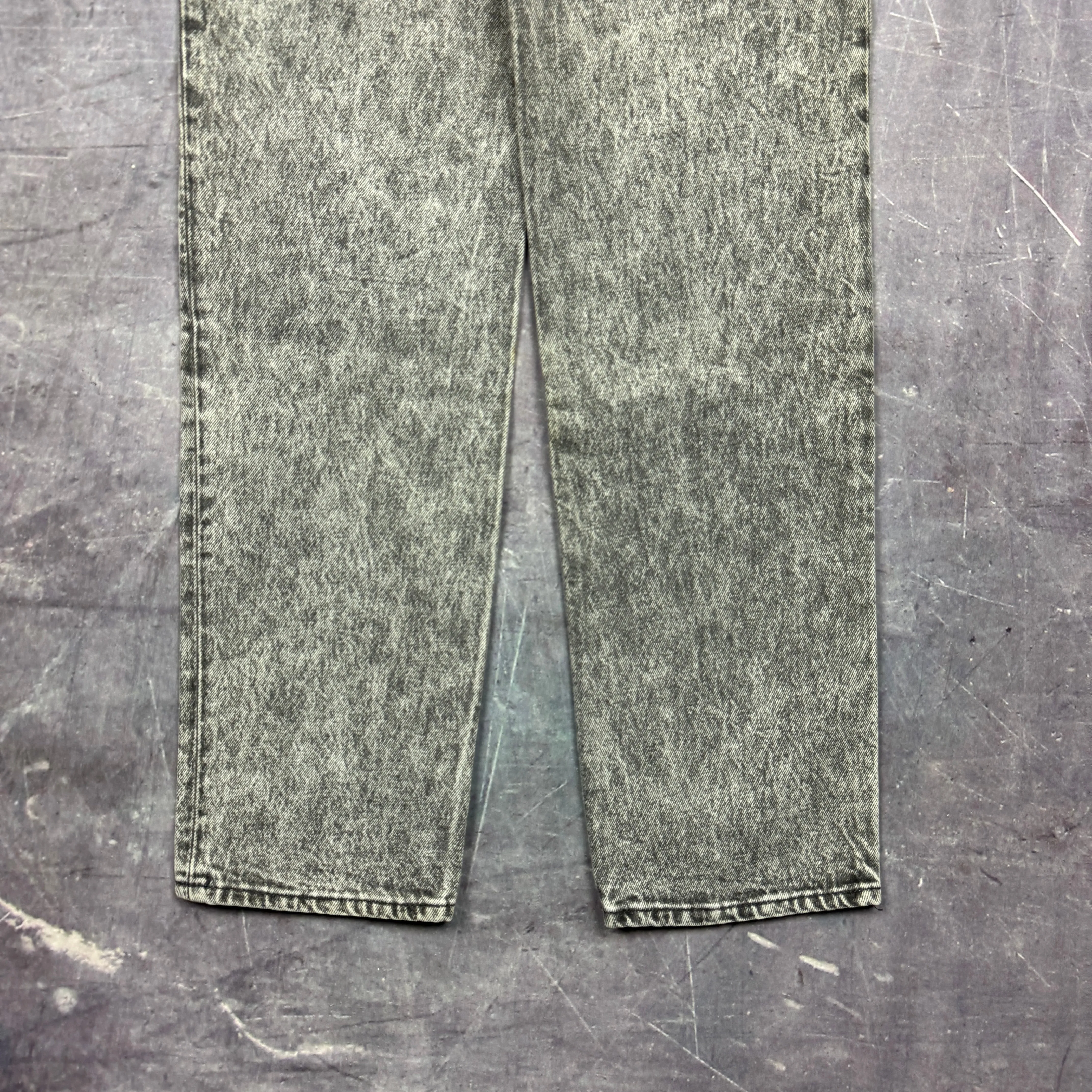 90s Black Acid Wash Levi's 701 Denim Jeans 28x33 0806