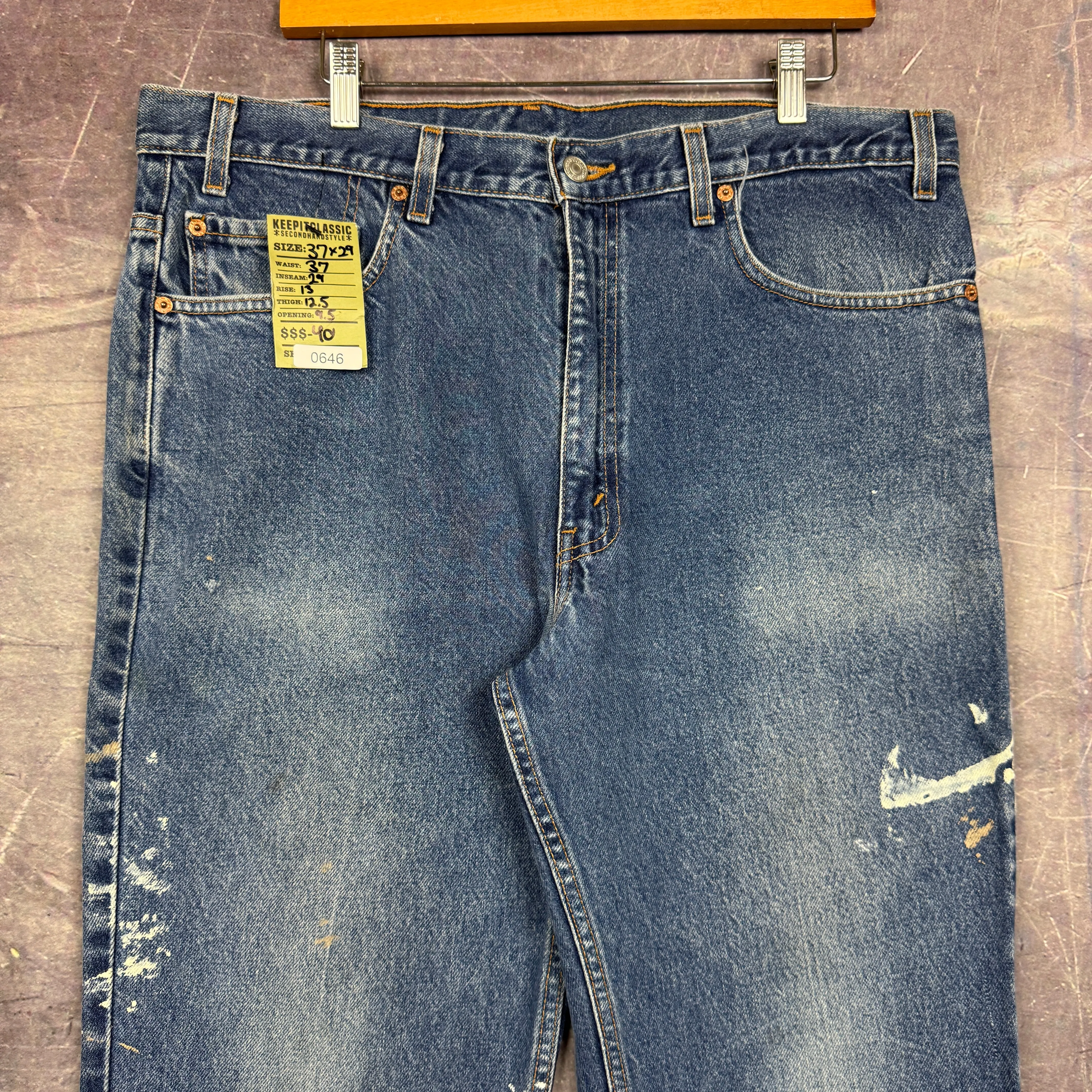 90s Dark Wash Painter Levi's 517 Denim Jeans 37x29 0646