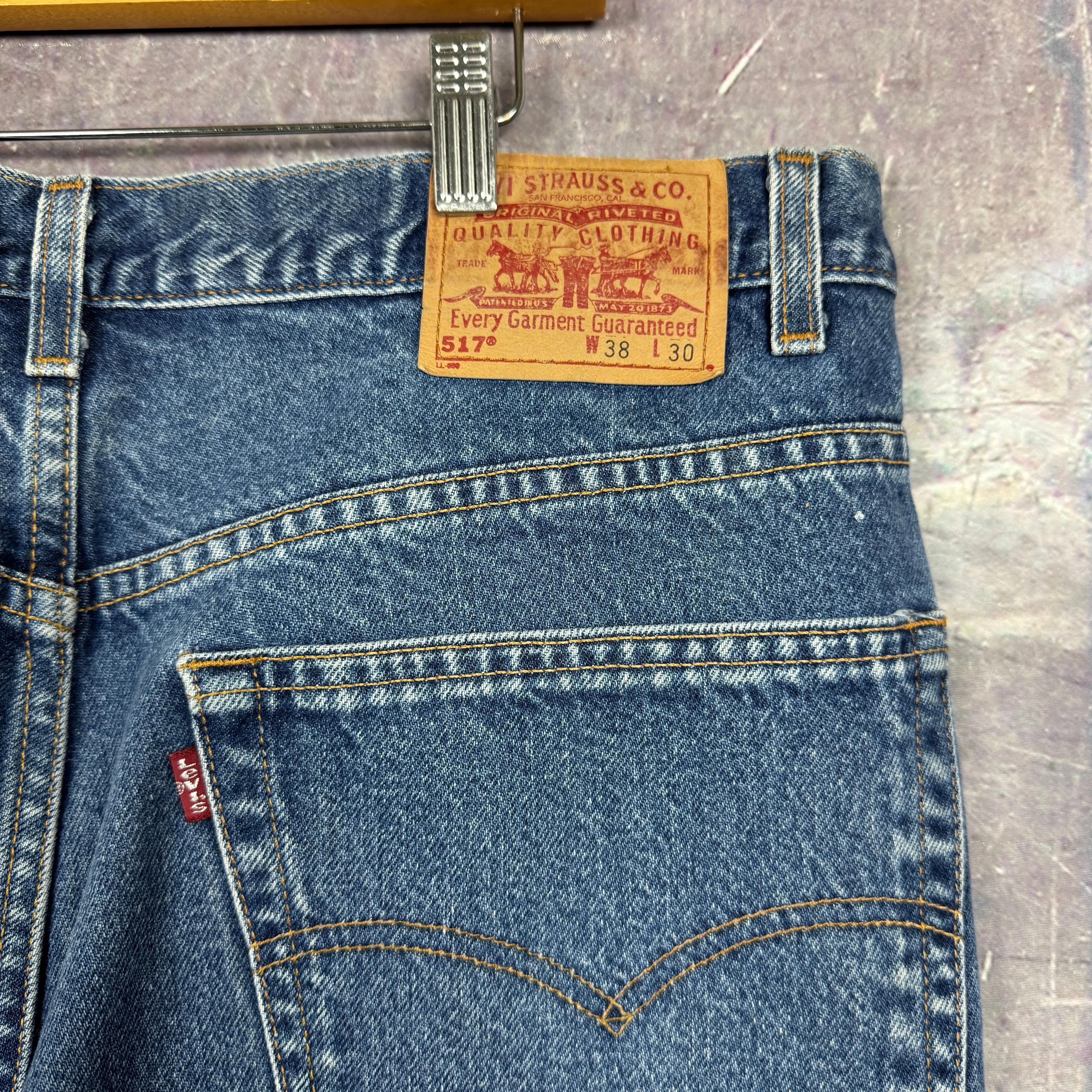 90s Dark Wash Painter Levi's 517 Denim Jeans 37x29 0646
