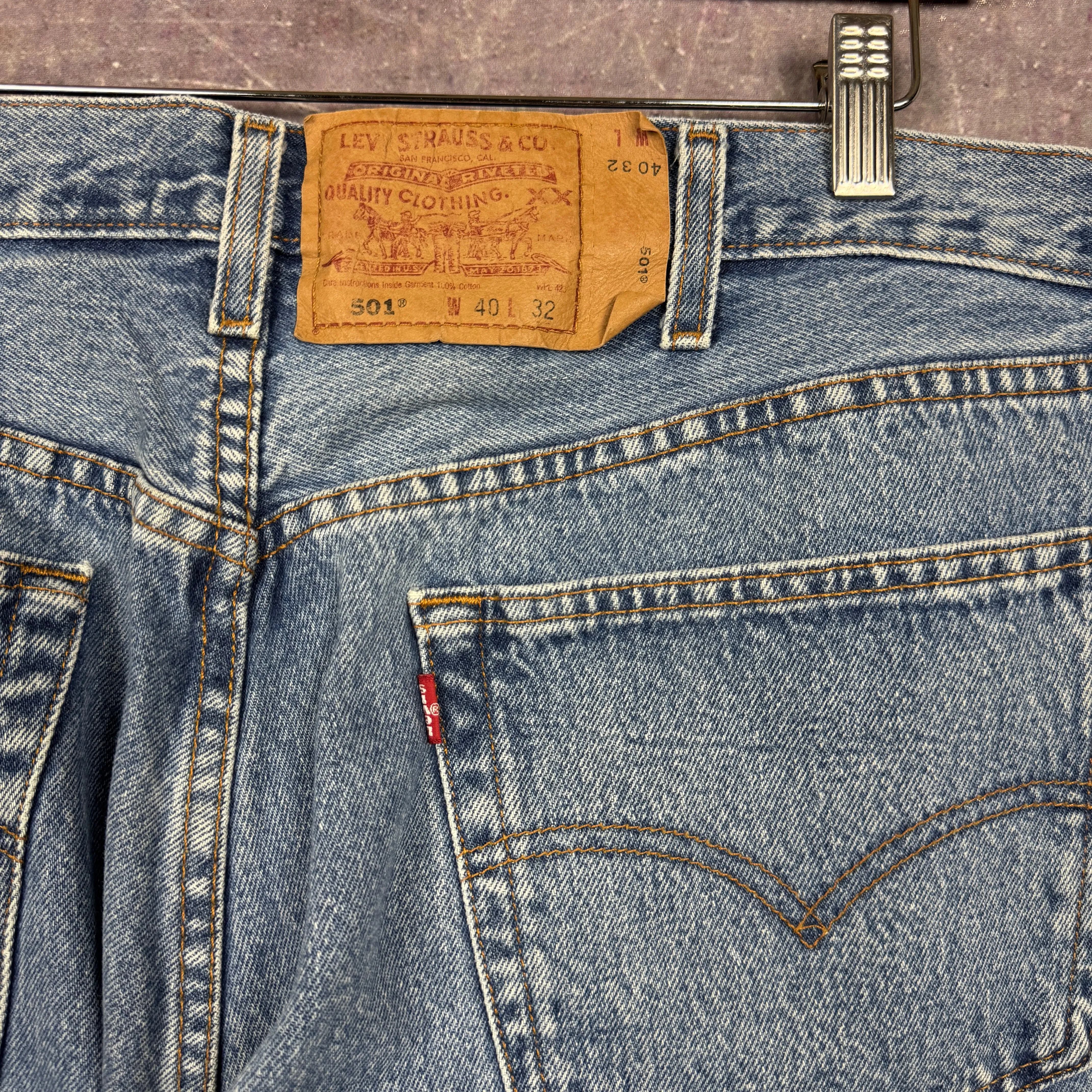90s Light Wash Levi's 501 Denim Jeans 38x31 0713