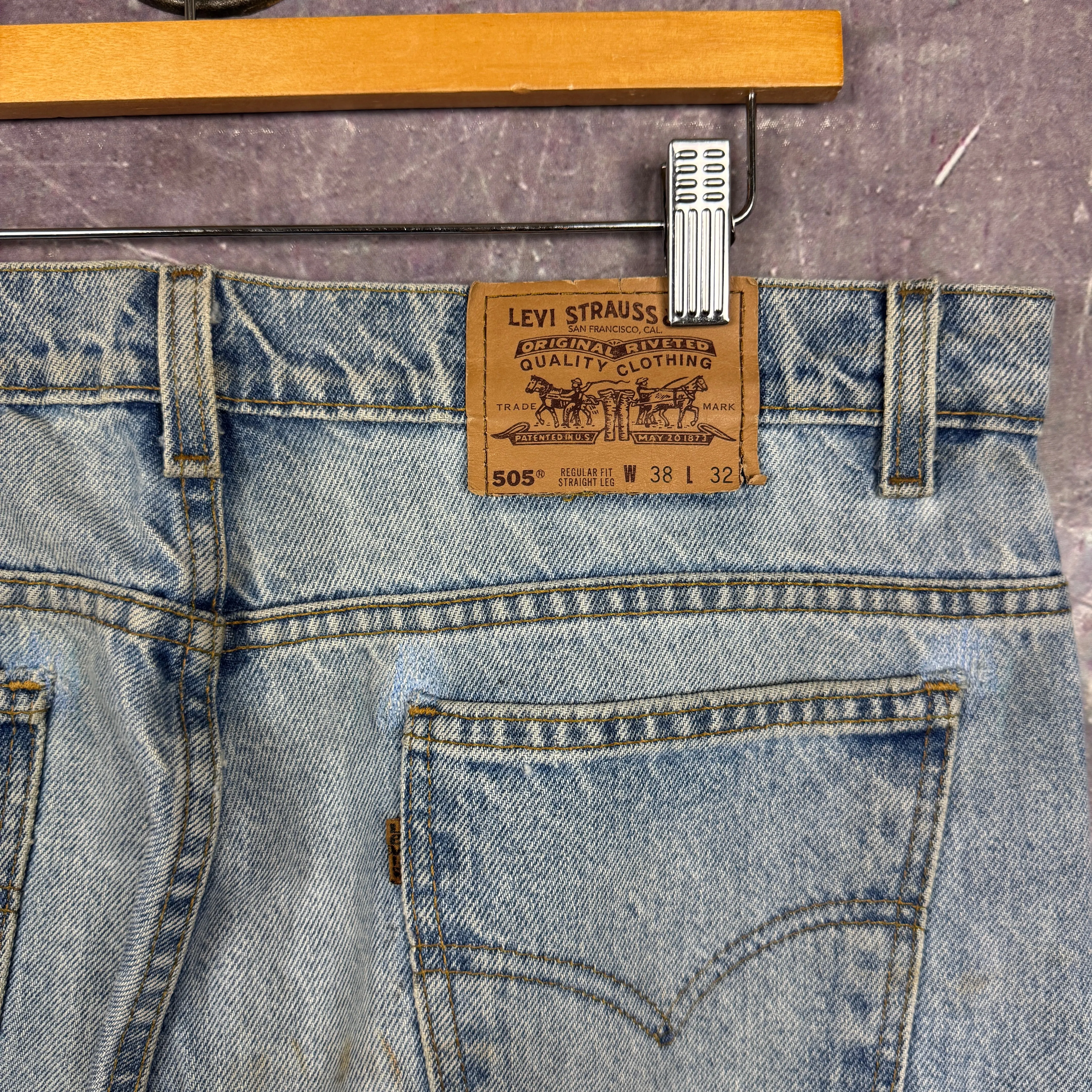 90s Light Wash Levi's 505 Orange Denim Jeans 36x31 0737