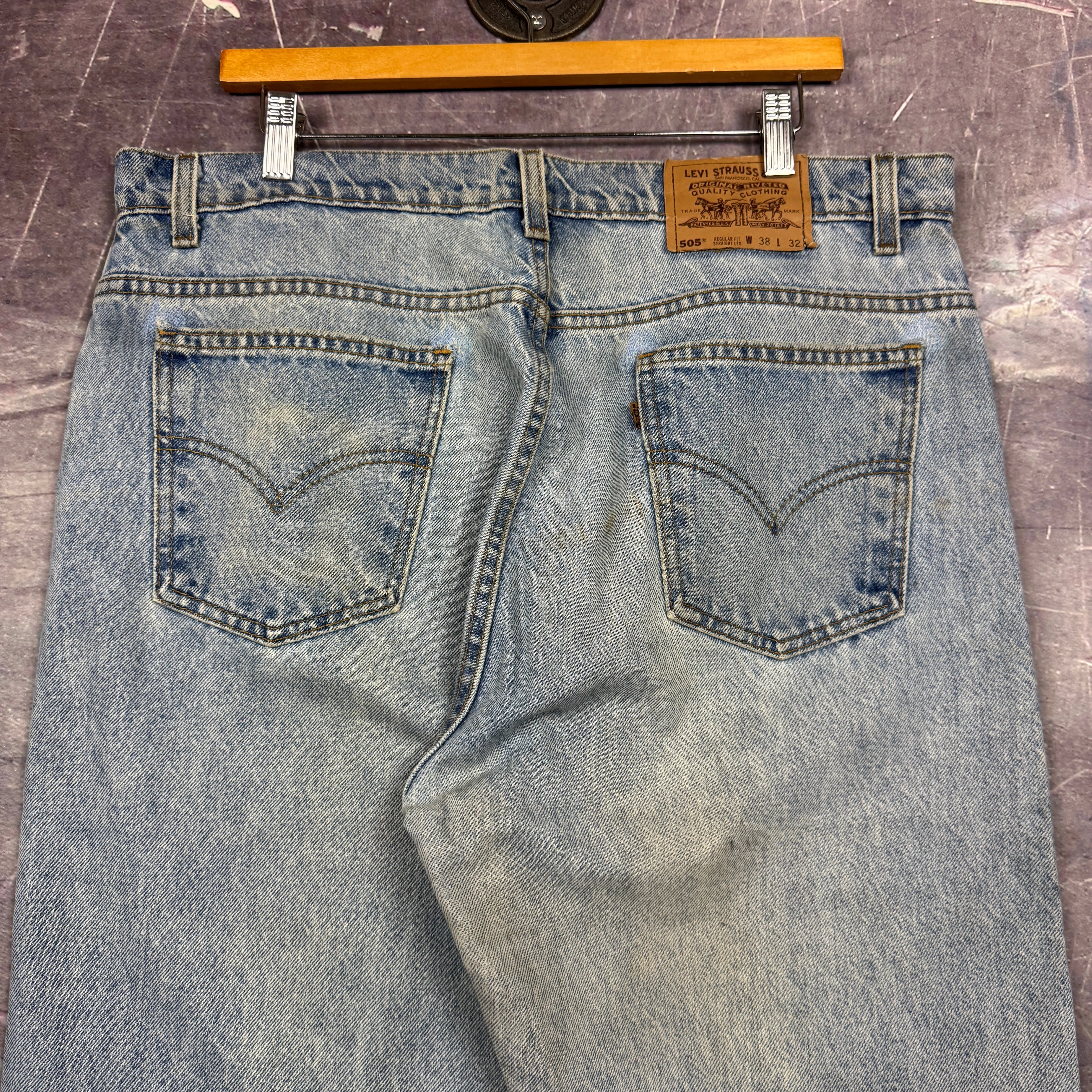 90s Light Wash Levi's 505 Orange Denim Jeans 36x31 0737