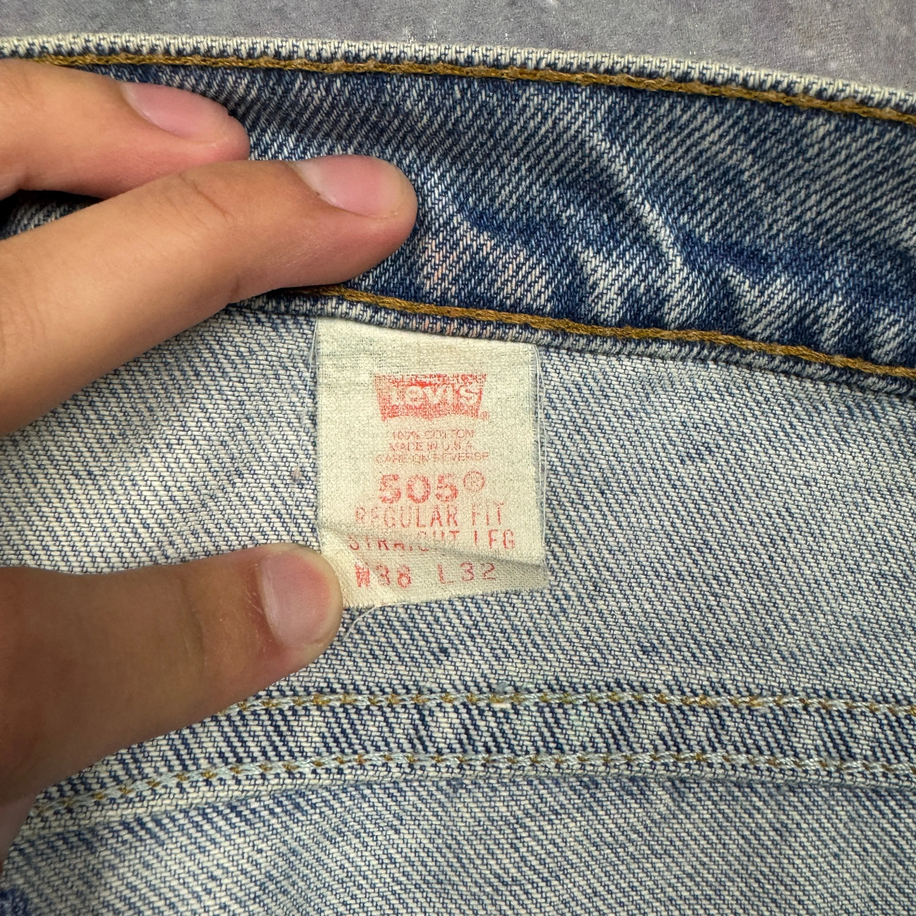 90s Light Wash Levi's 505 Orange Denim Jeans 36x31 0737