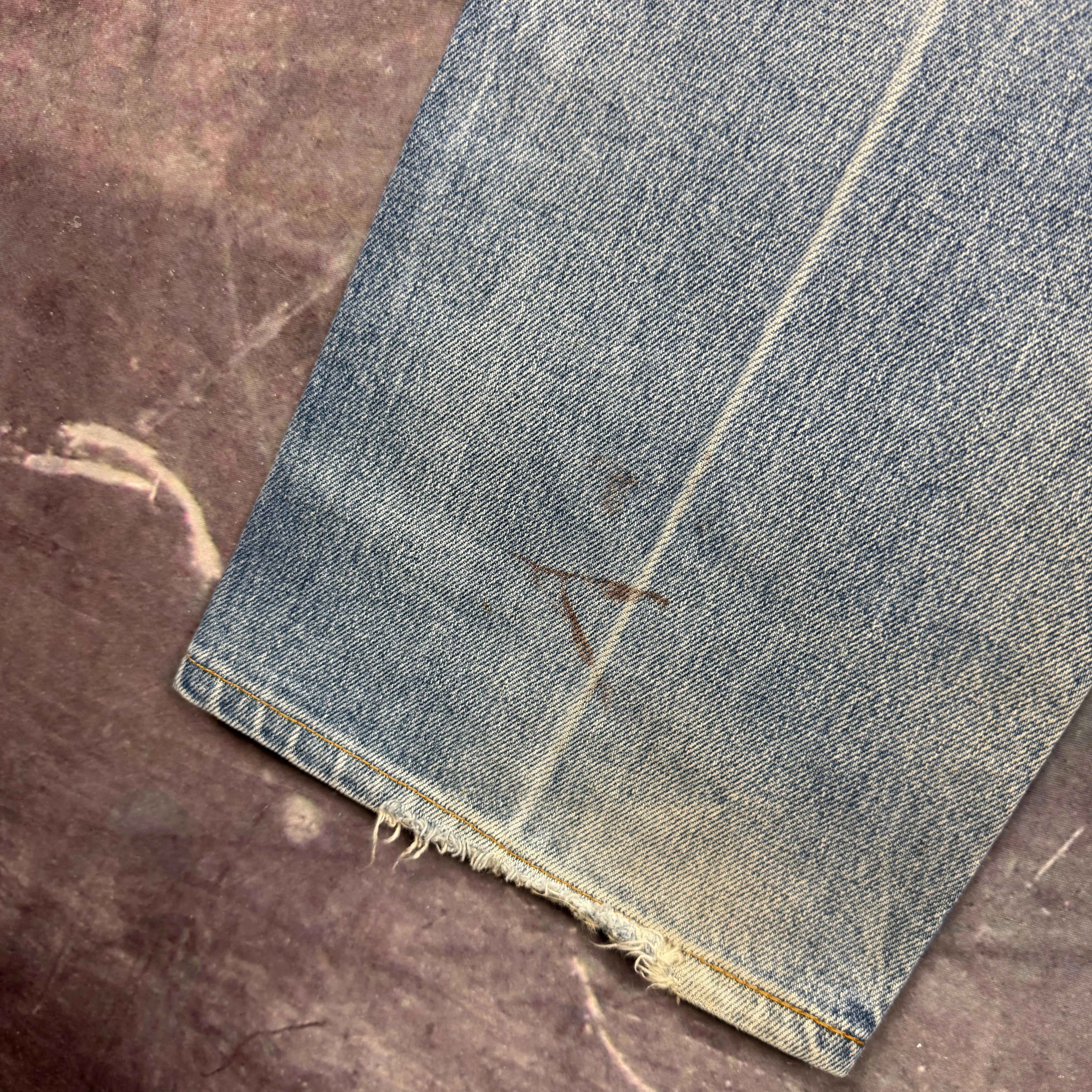 90s Light Wash Levi's 517 Orange Tab Denim Jeans 35x33.5 2063