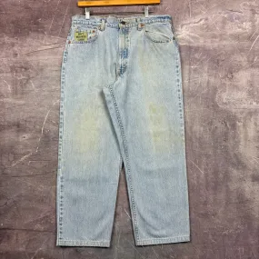 90s Light Wash Levi's 550 Denim Jeans 35x26.5 2060