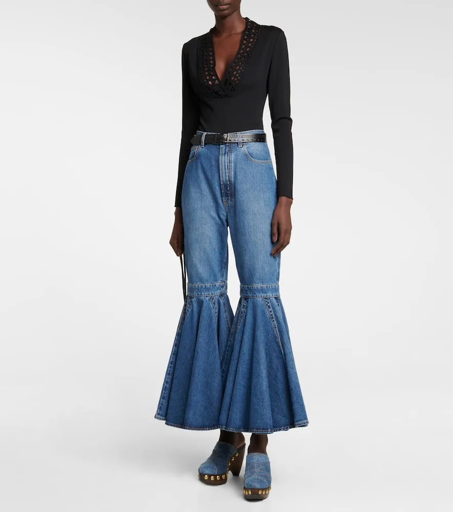 Alaia Le Sabot denim mules