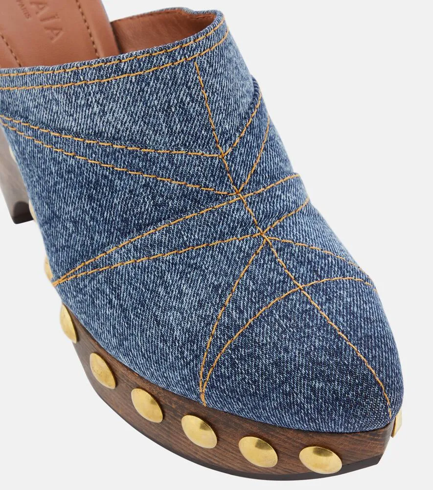 Alaia Le Sabot denim mules