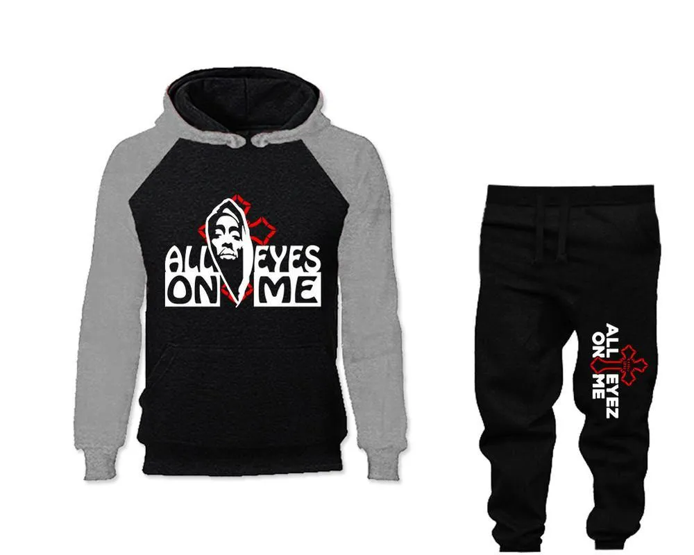 All Eyes On Me Raglan Hoodie and Jogger Pants Set Sold Together