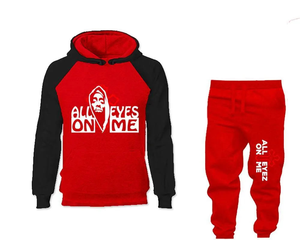 All Eyes On Me Raglan Hoodie and Jogger Pants Set Sold Together