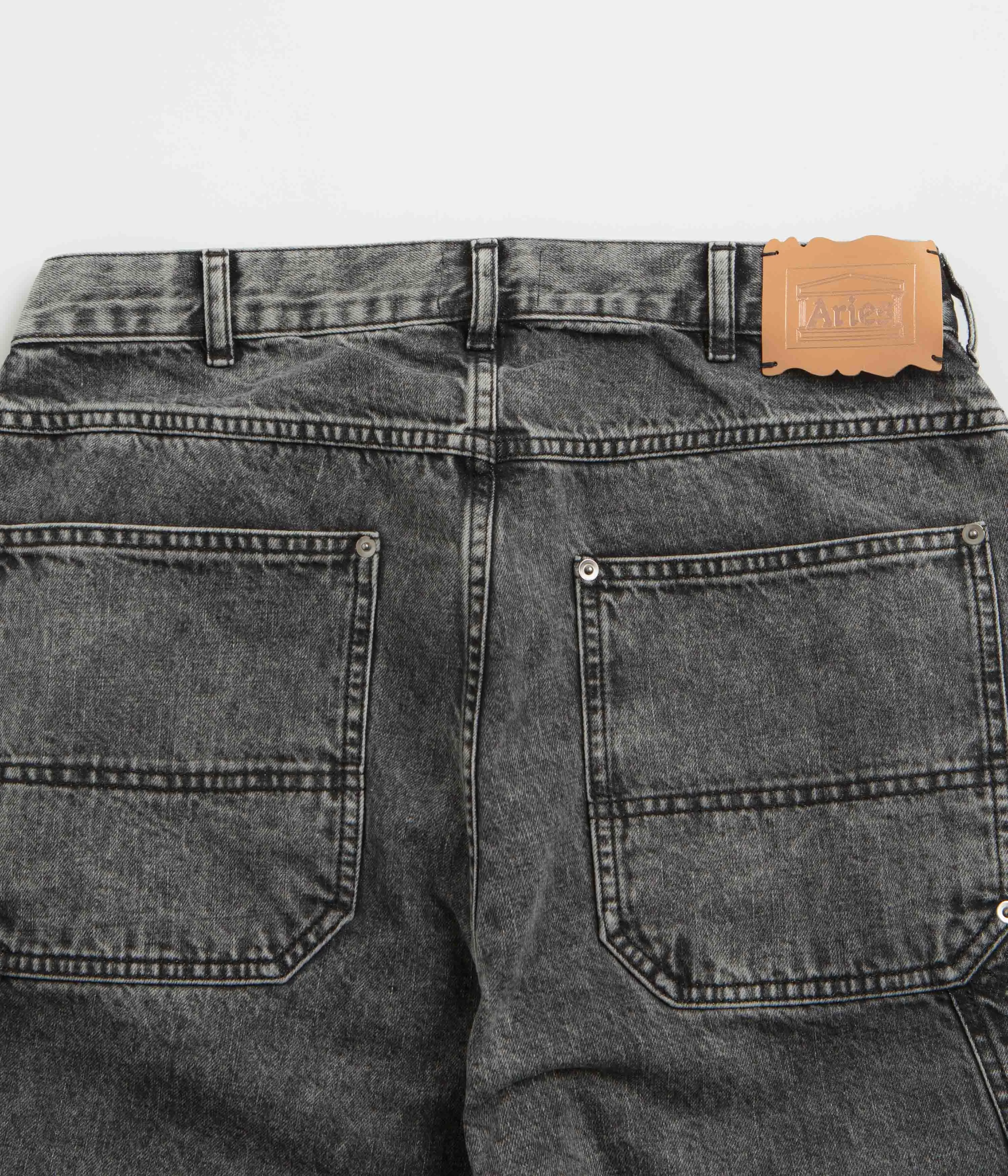 Aries Acid Wash Carpenter Jeans - Black