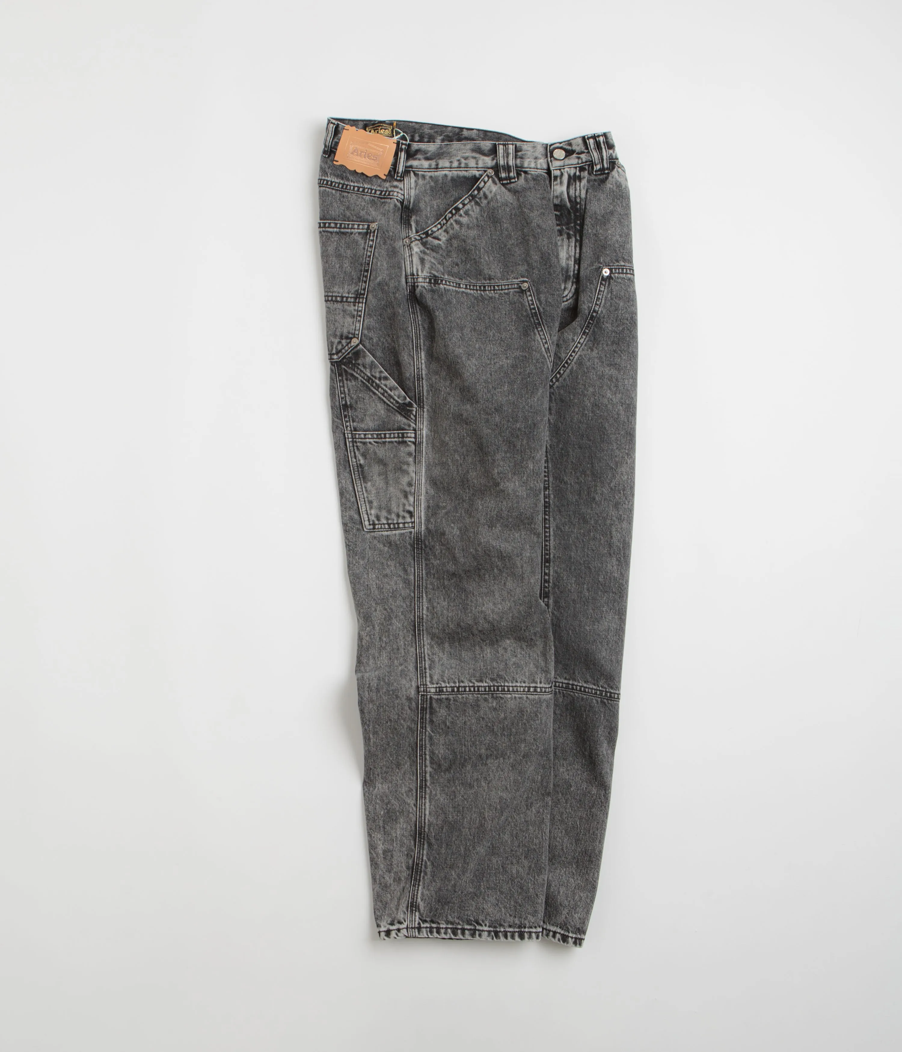 Aries Acid Wash Carpenter Jeans - Black