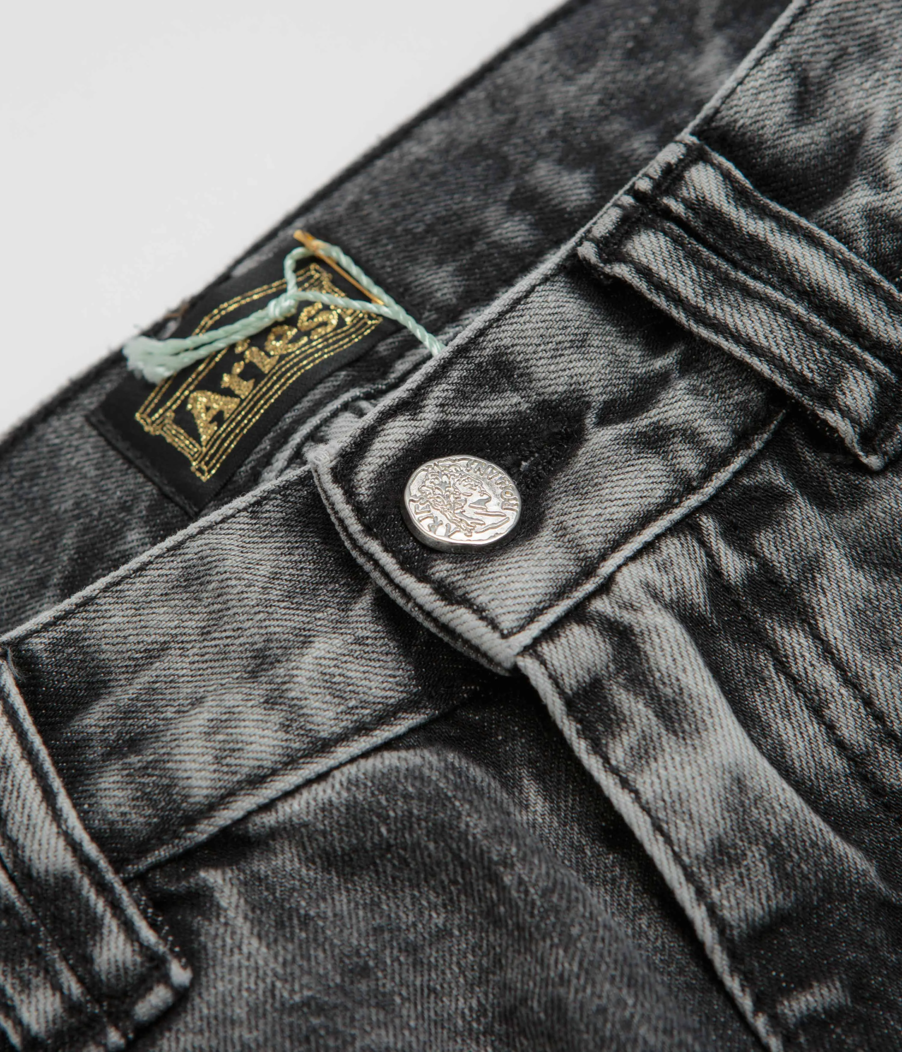 Aries Acid Wash Carpenter Jeans - Black