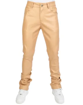 Barlow 552 Leather Flare Stacked Jeans