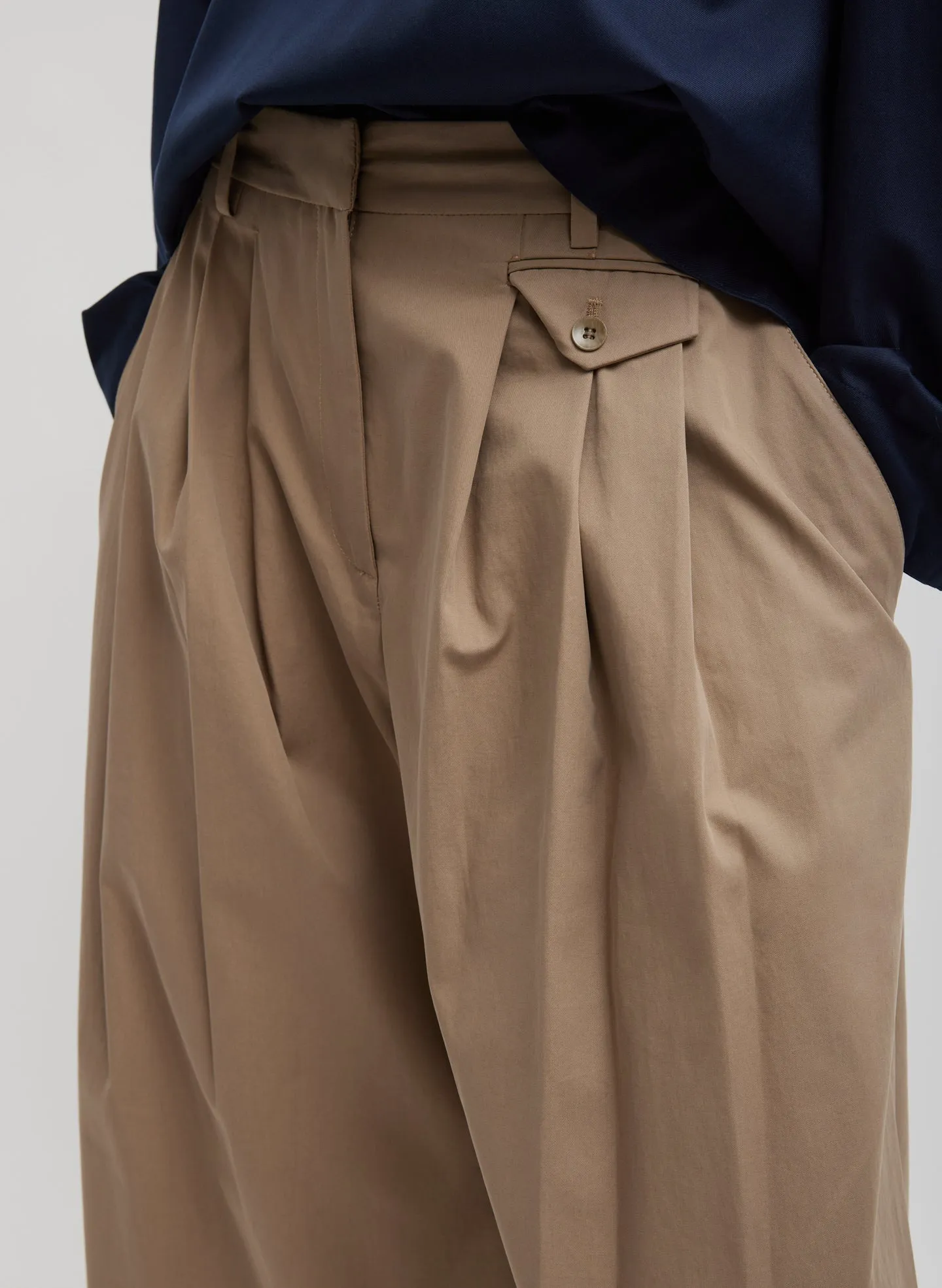 Bio Twill Triple Pleat Pant