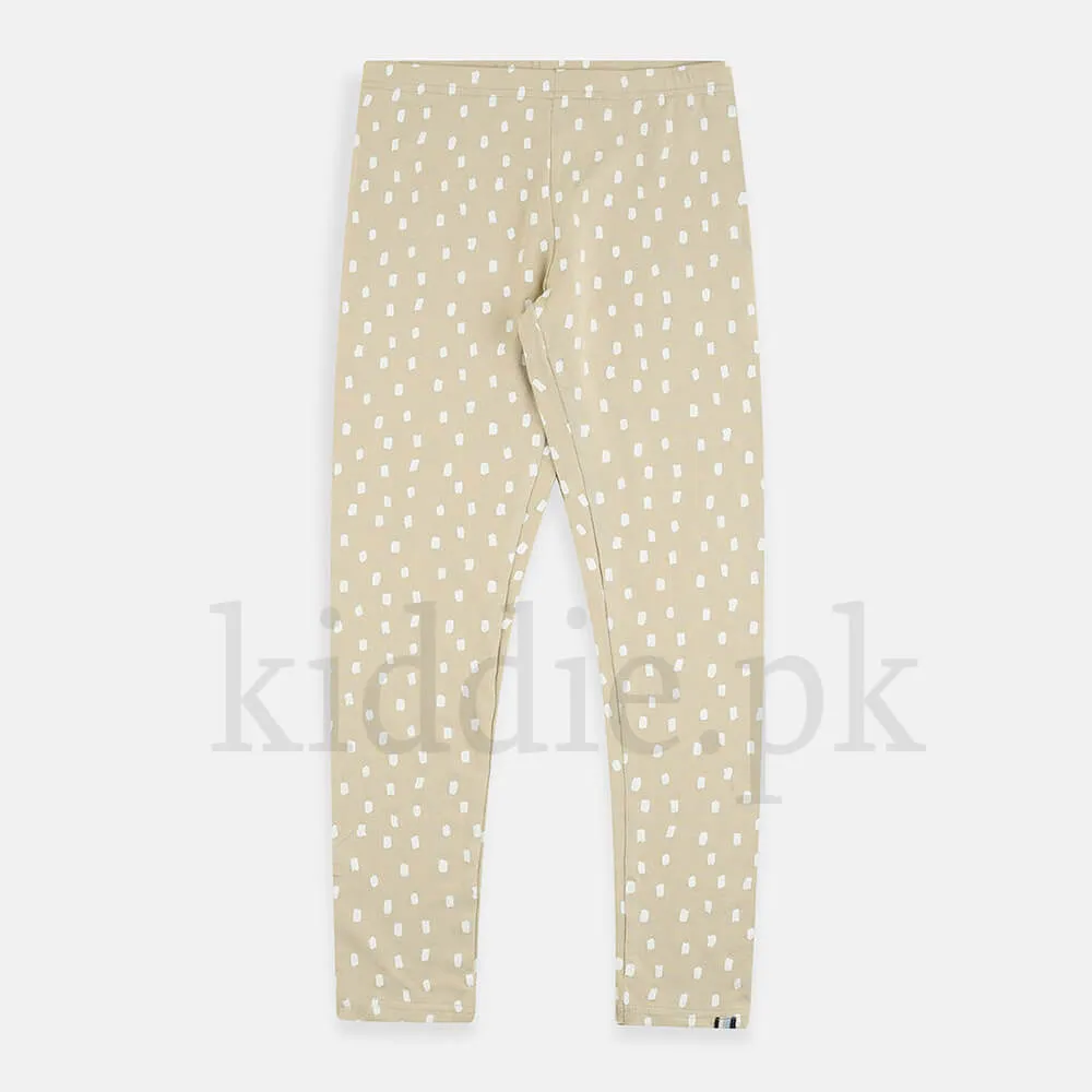 Camel Color with White Pattern Printed Leggy 1241