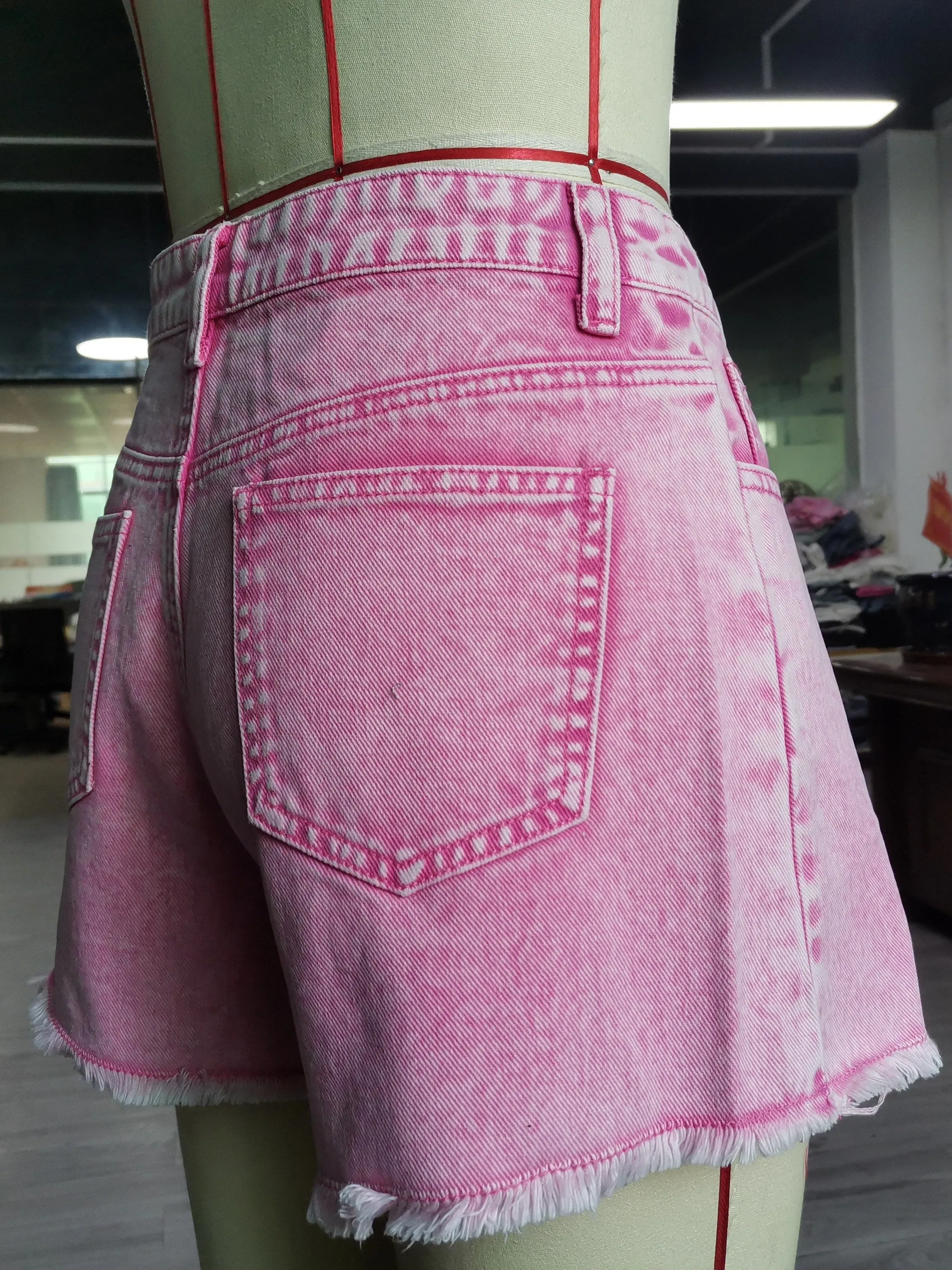 Chic White Denim Shorts for Women - High Waist, Raw Hem with Slash Pockets - Casual Summer Jean-Wear