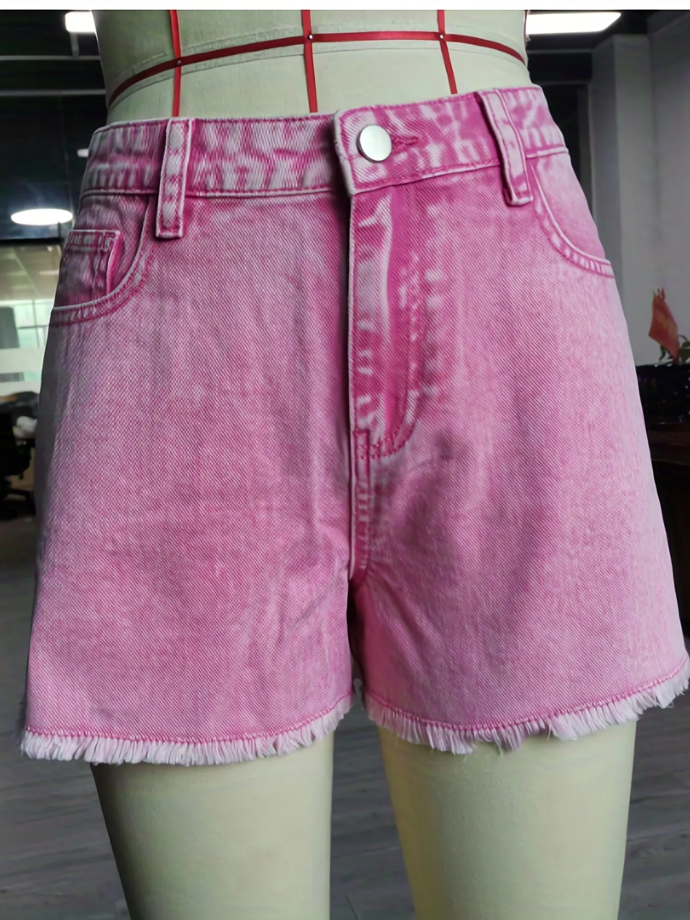 Chic White Denim Shorts for Women - High Waist, Raw Hem with Slash Pockets - Casual Summer Jean-Wear