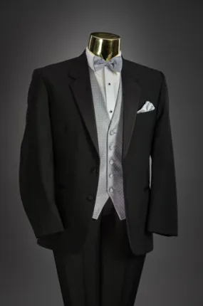 (Diplomat) Tuxedo - Super 120's Pleated Tuxedo Black