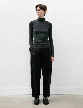 Navy Pinstripe Double Pleated Trousers: Enhanced Style for a Polished Look