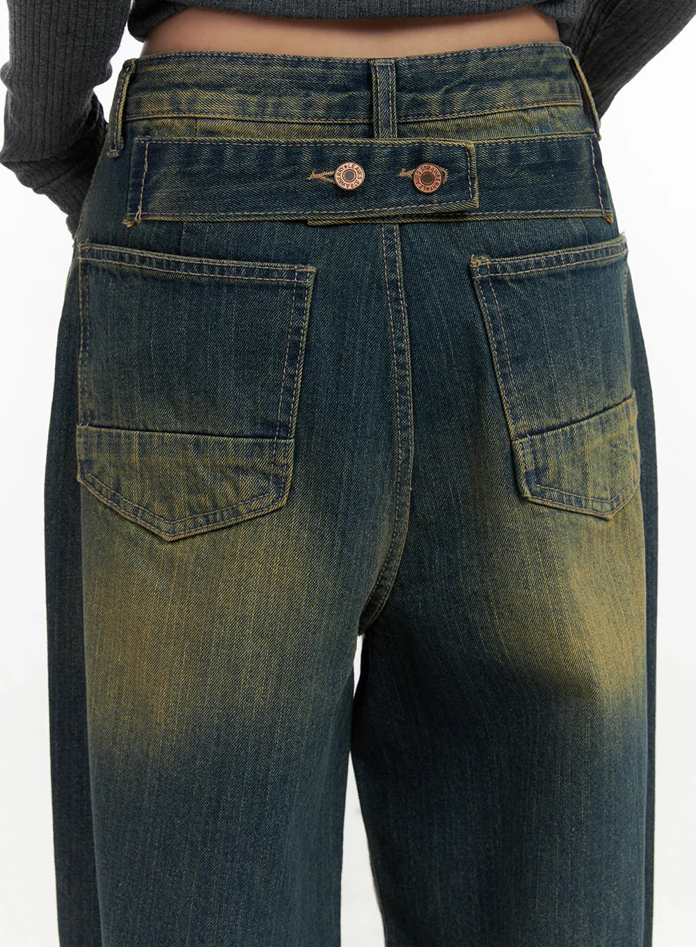 Georgia Vintage Wash Baggy Denim Jeans CO414