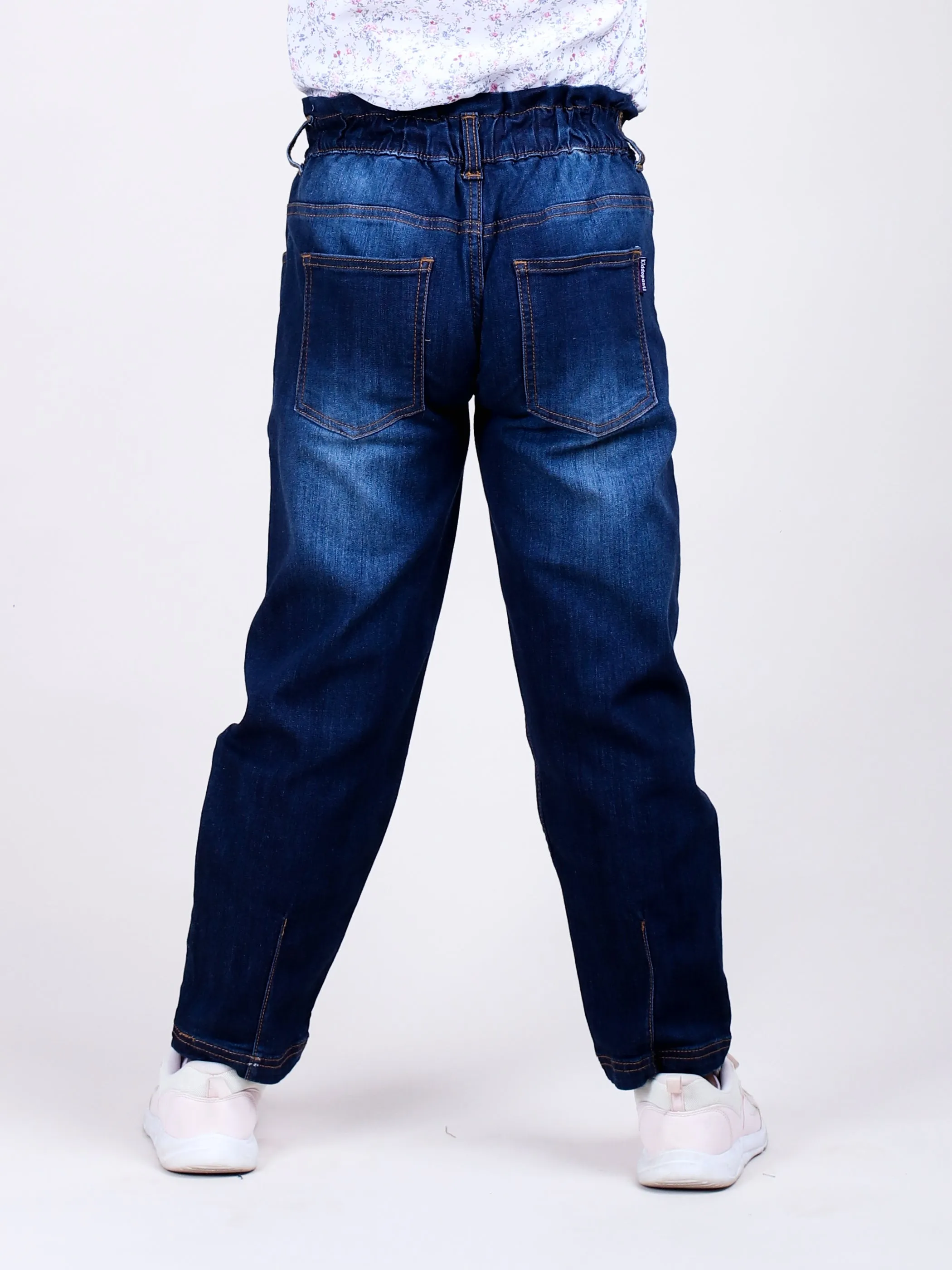 Girls Paper Bag Jeans Pant