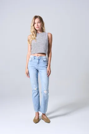 HIGH RISE COMFORT STRETCH SLIM STRAIGHT IN LIGHT  / SP-P12658LV