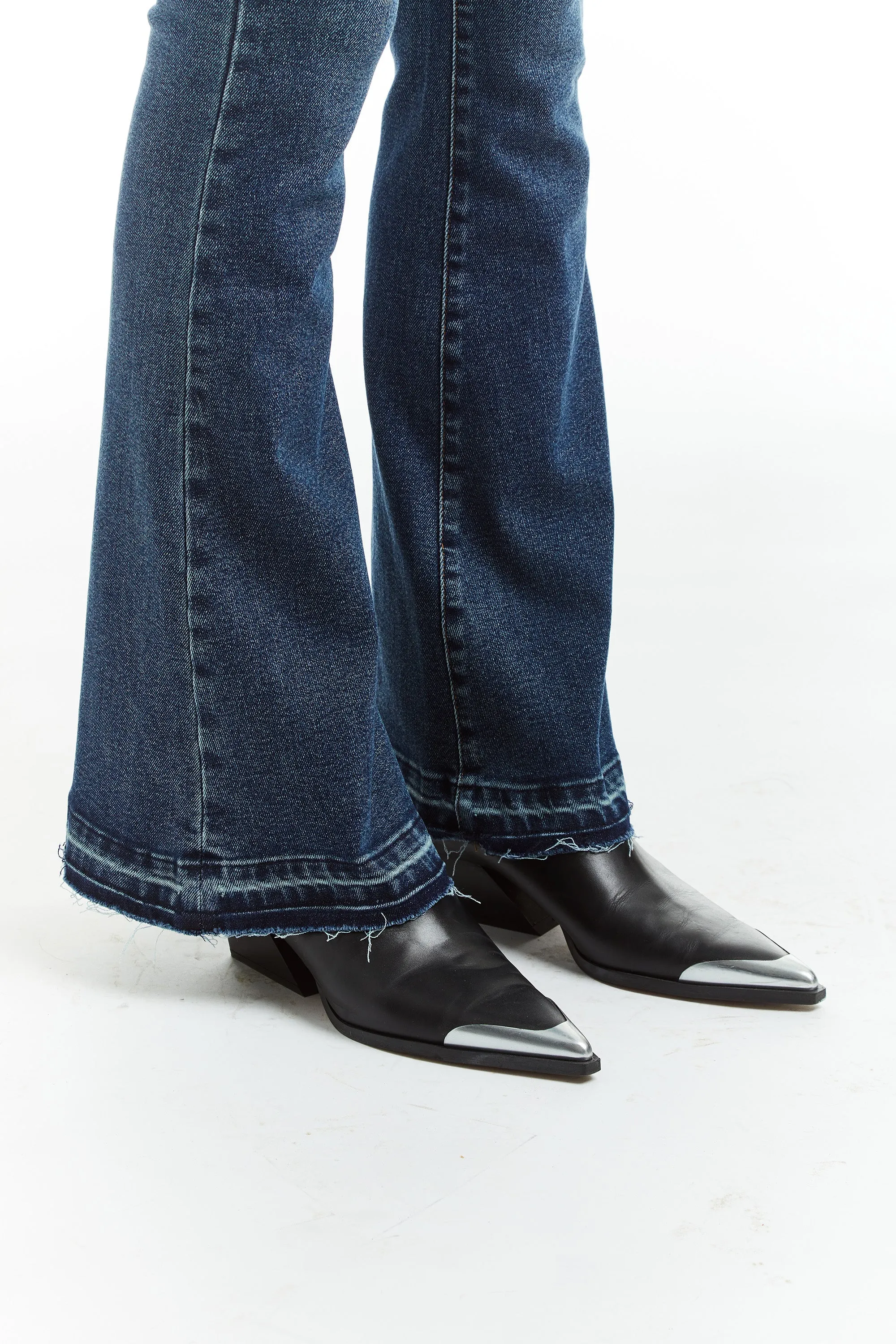 High Rise Sexy Flare With Released Hem In Indigo