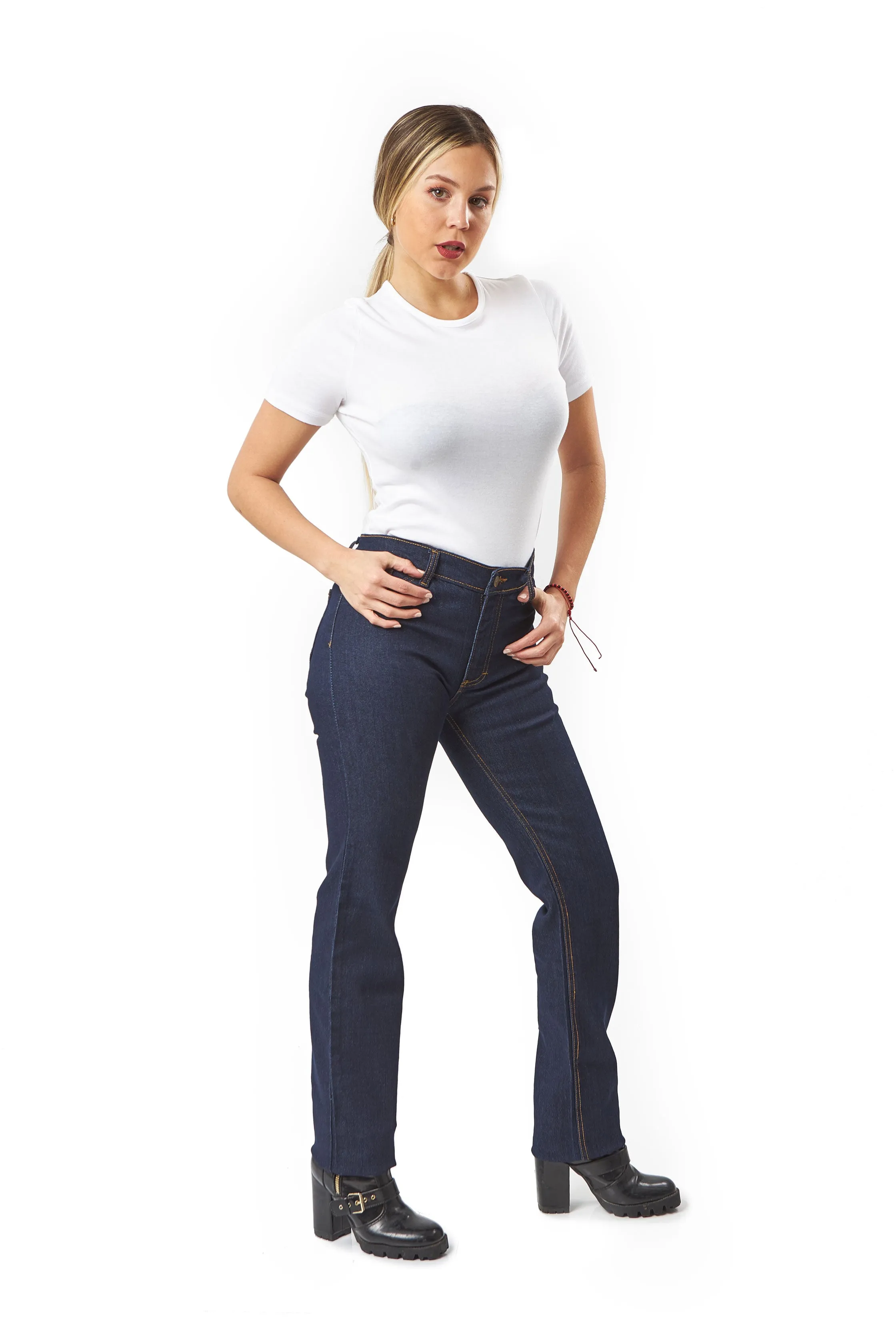 Kolossus Women Cotton Blend Super Stretch Work Jeans