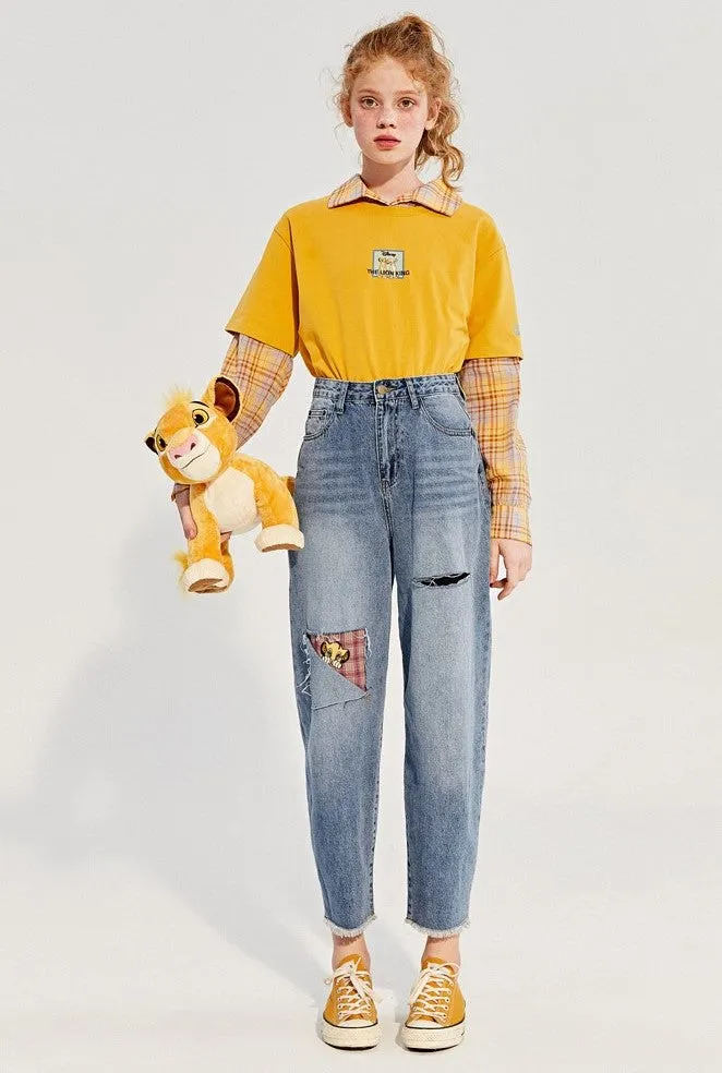 LEDDIN DESIGN LION KING DISNEY COLLECTION BOY FRIEND JEANS