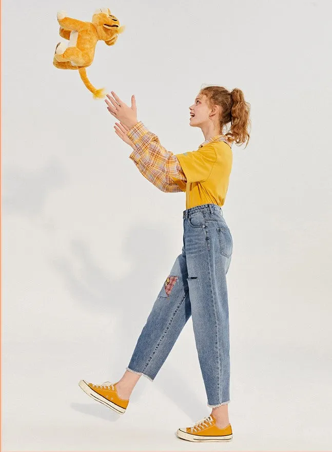 LEDDIN DESIGN LION KING DISNEY COLLECTION BOY FRIEND JEANS