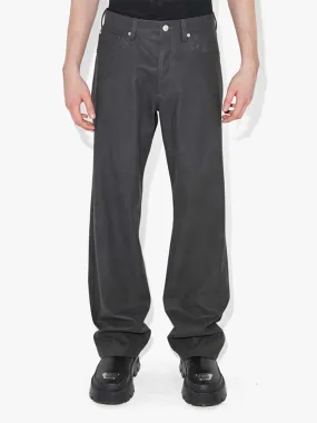 Matte Faux Leather Trousers Black
