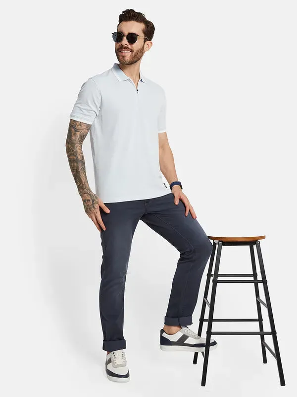 Octave Men Mid-Rise Clean Look Light Fade Stretchable Jeans
