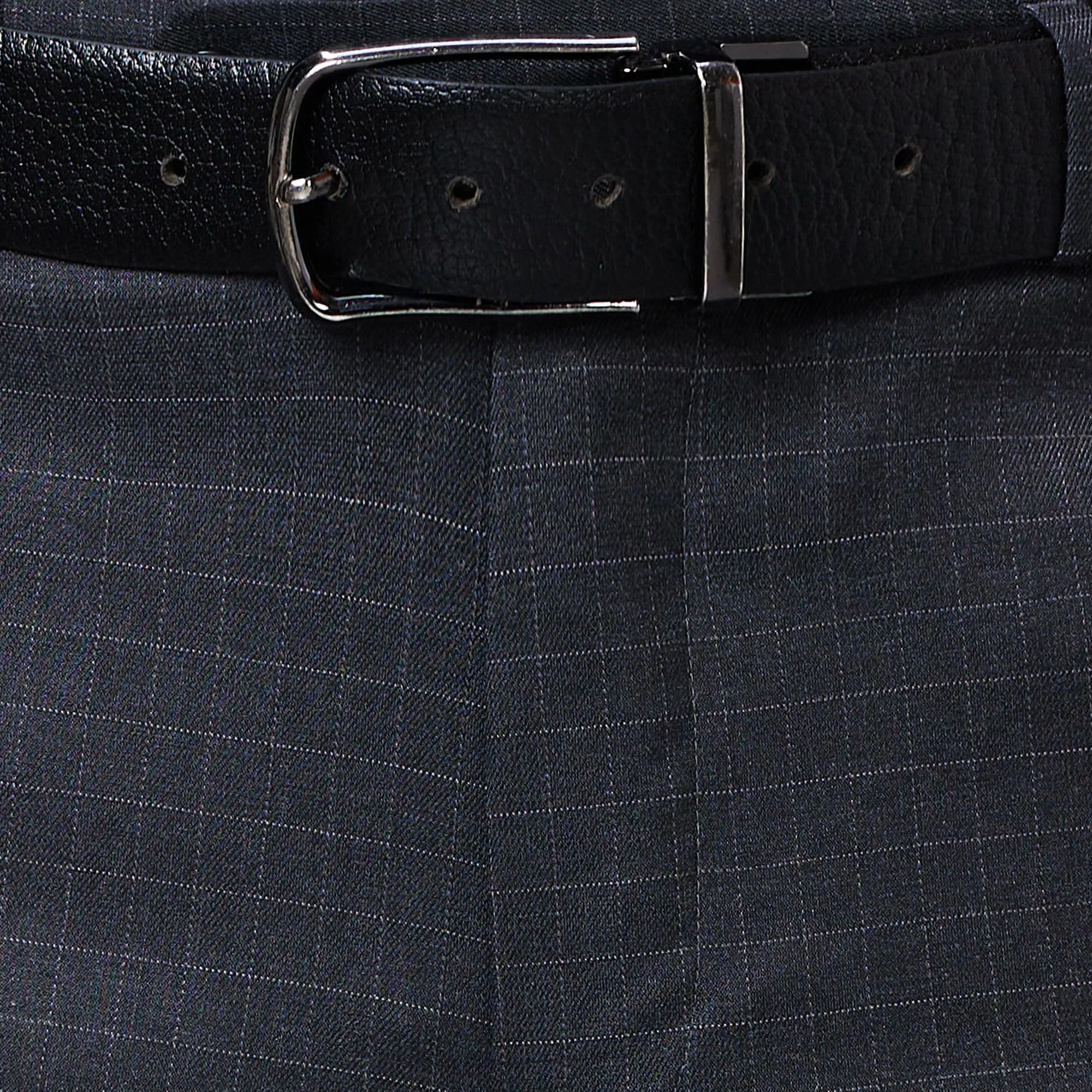 Raymond Men's Slim Fit Poly Viscose Blend Flat Front Solid Pattern Dark Grey Formal Trouser (Size: 32)-RMTS05286-G7
