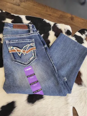 ROCK & ROLL WOMENS COWHIDE EMBELLISHED POCKET JEANS