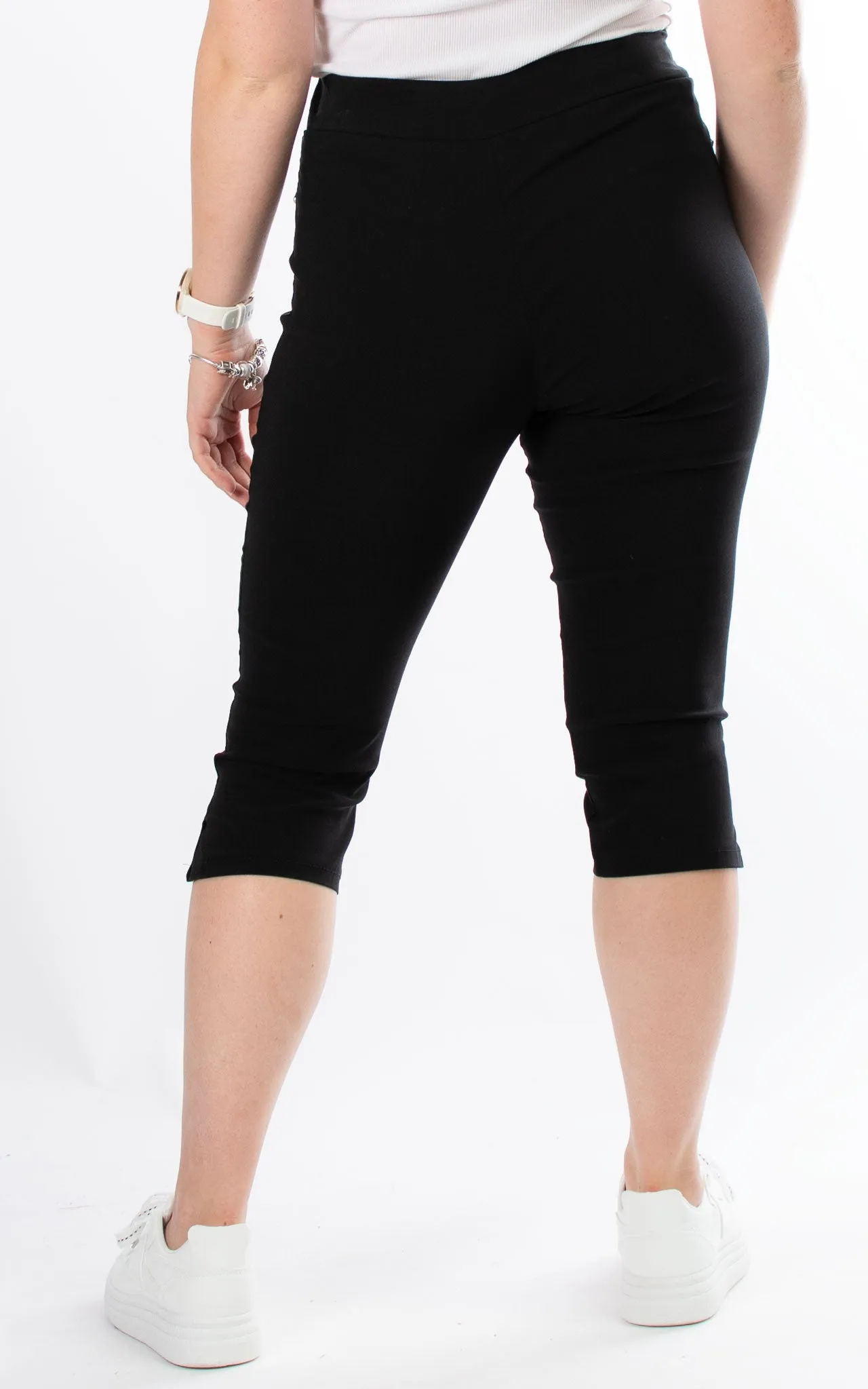 Valeria Cropped Pants | Black