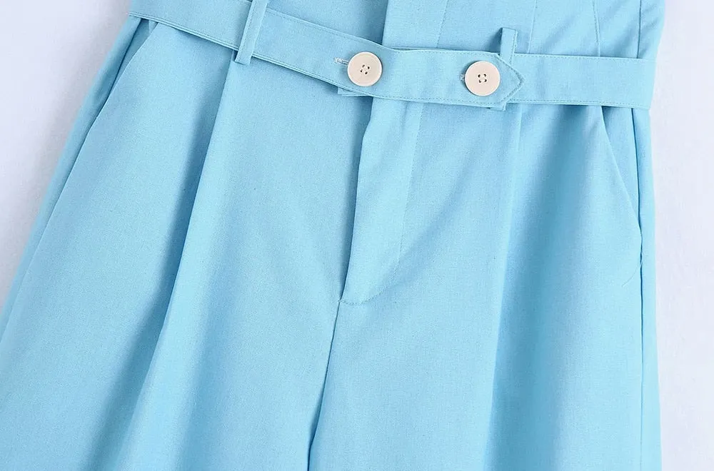 WIDE-LEG TROUSERS WITH BUTTONED BELT