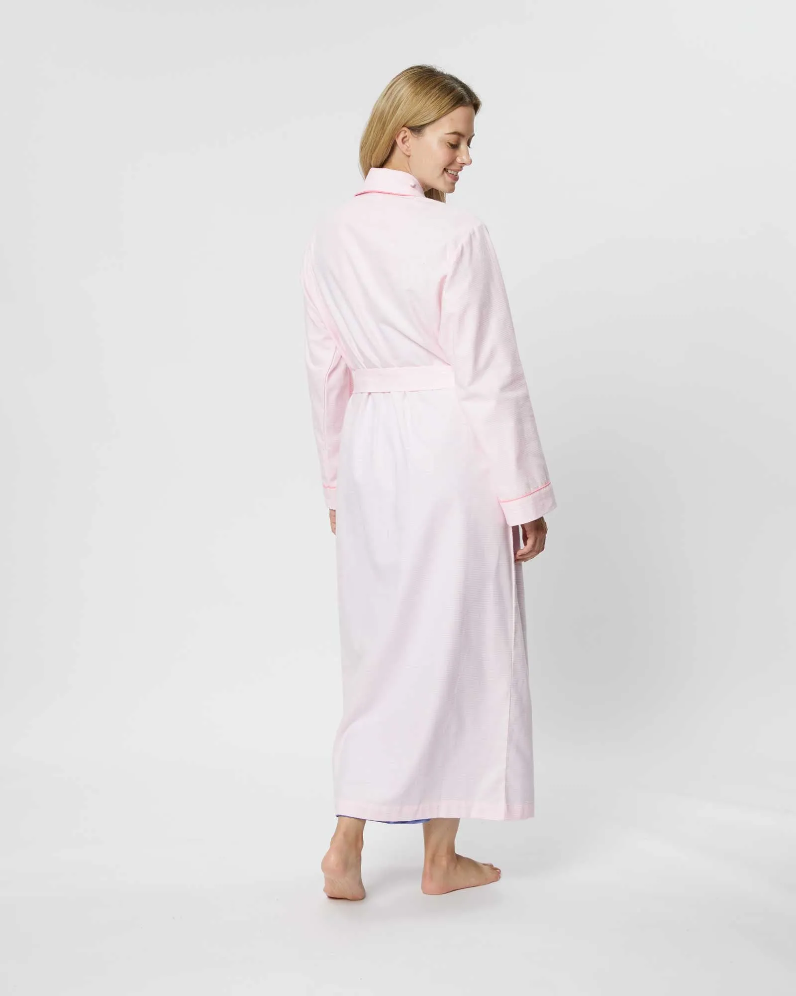 Women's Brushed Cotton Dressing Gown - Willet Pink