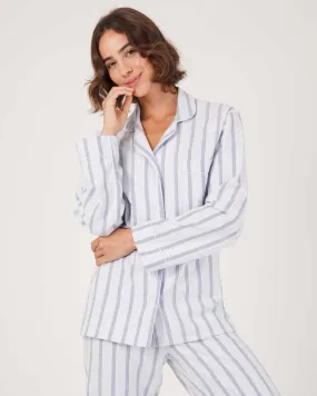 Women's Brushed Cotton Pyjamas - Ripple Stripe