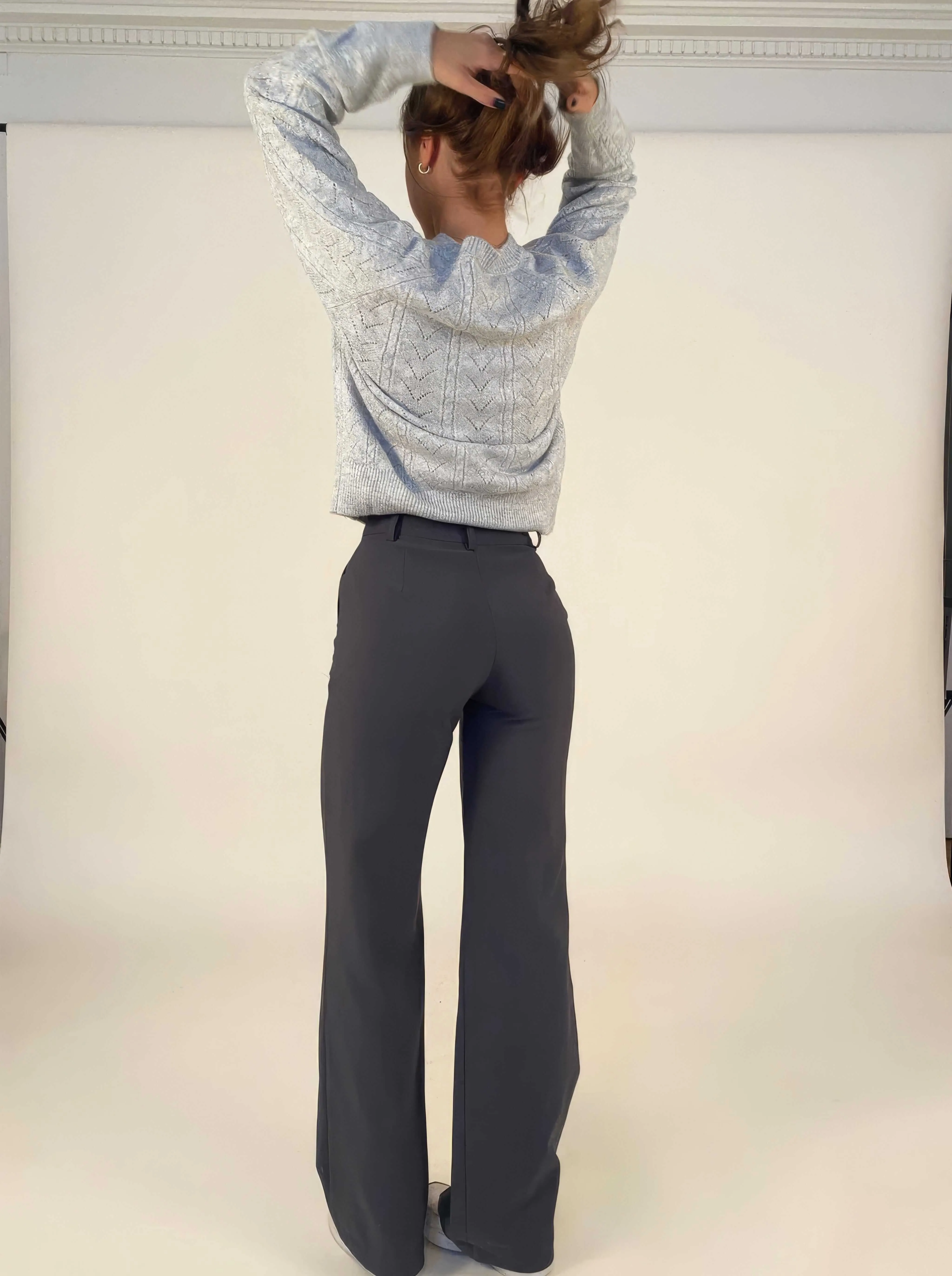 Women's High-Waisted Wide Leg Trousers: Elegant & Comfortable